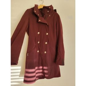 Womens Calvin Klein coat in burgundy color Size small
